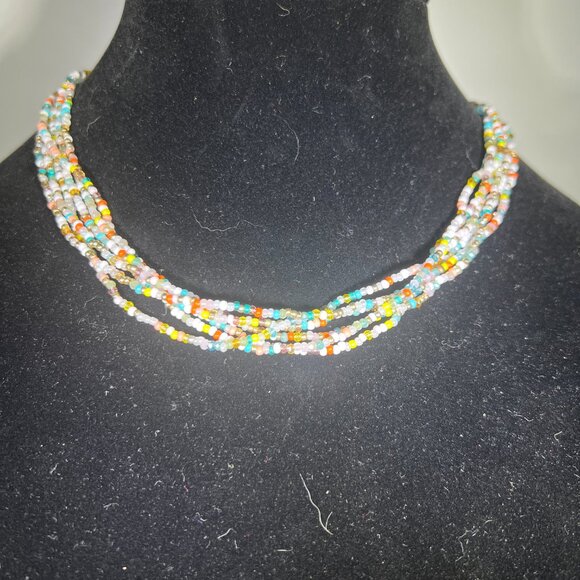 LOFT Multi-Colored Multi-Layered Bead Necklace (long or short) - Picture 2 of 6